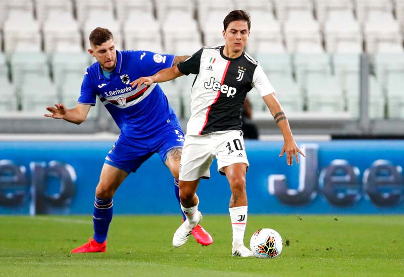 El delantero argentino en el partido contra Sampdoria