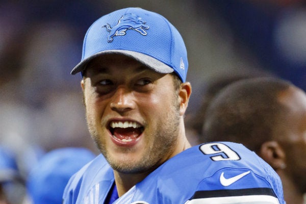 Stafford durante un partido con Detroit