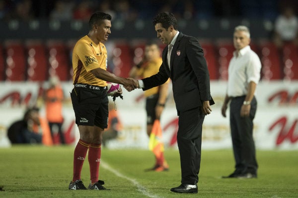 Michel Leaño como técnico de Necaxa