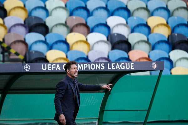 El entrenador del Atlético de Madrid, Diego Pablo Simeone