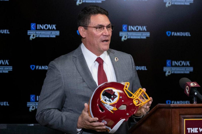 Ron Rivera en su presentación con Washington