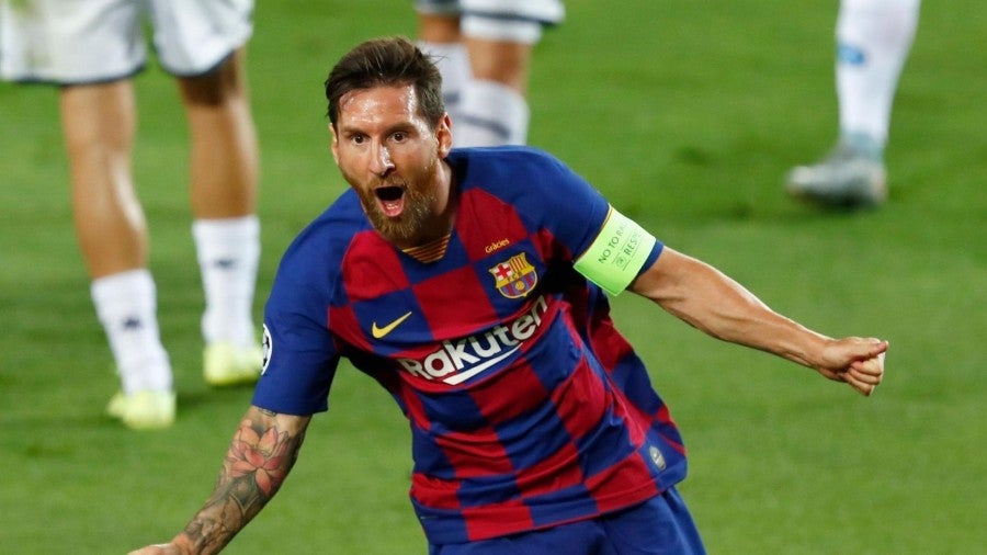 Lionel Messi durante un partido con Barcelona