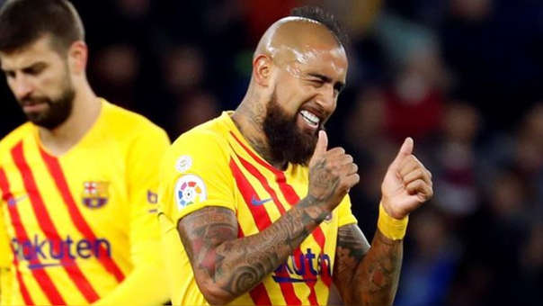 Arturo Vidal como jugador del Barcelona