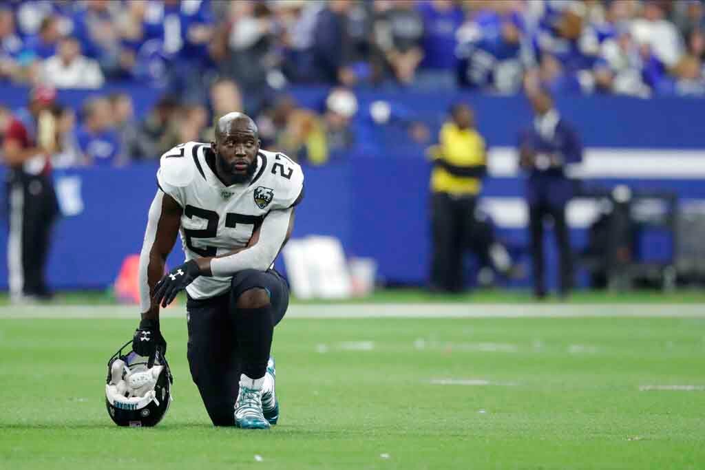 Fournette, durante un juego de los Jaguars