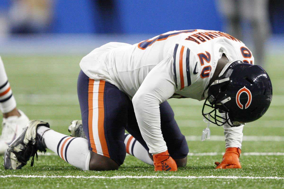 Amukamara se lamenta en un juego de Chicago