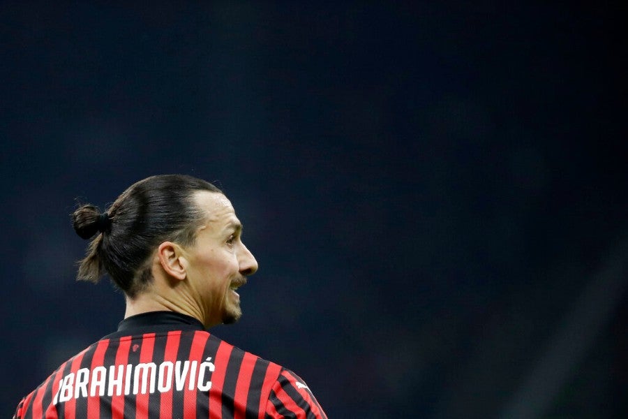 Ibrahimovic durante un partido con el AC Milan