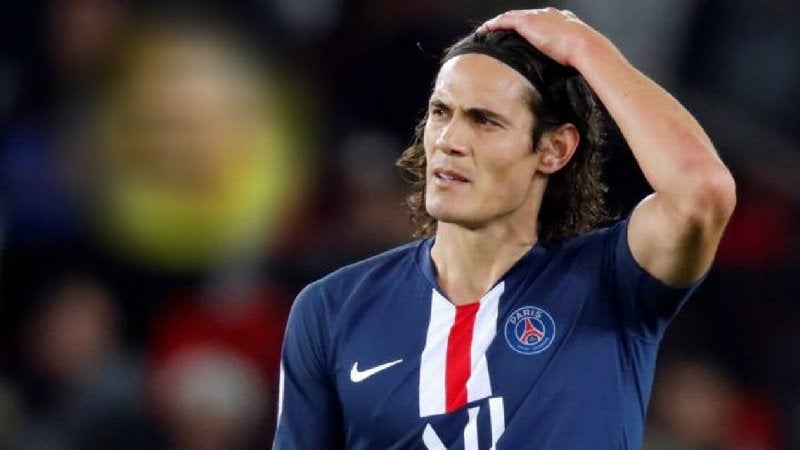 Cavani en partido de la Ligue 1