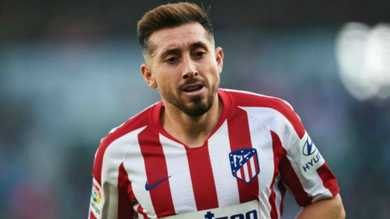 Héctor Herrera jugando con el Atlético