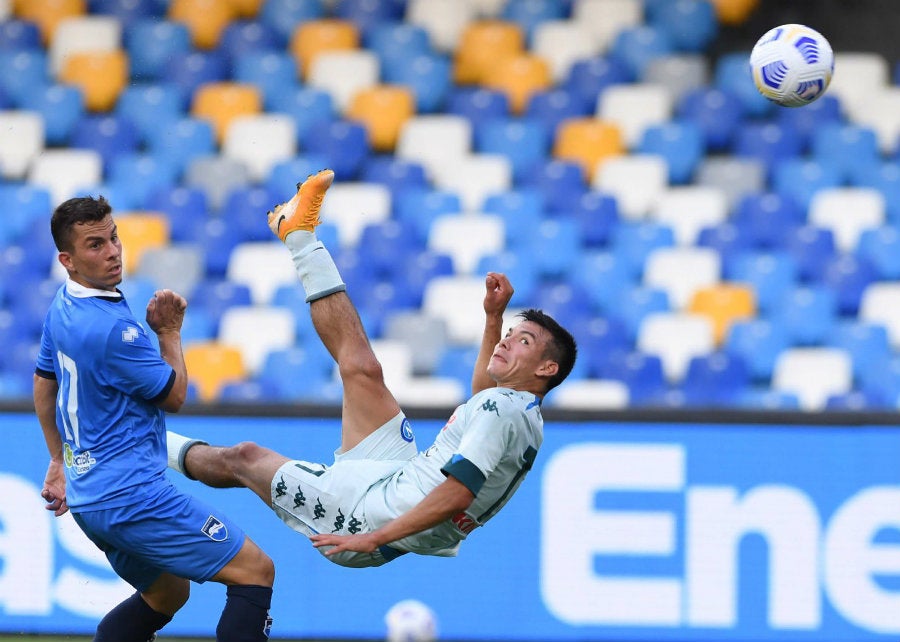 Chucky Lozano en juego ante Pescara