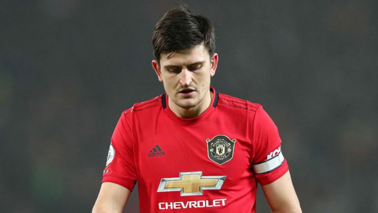 Harry Maguire tras una derrota del Manchester United