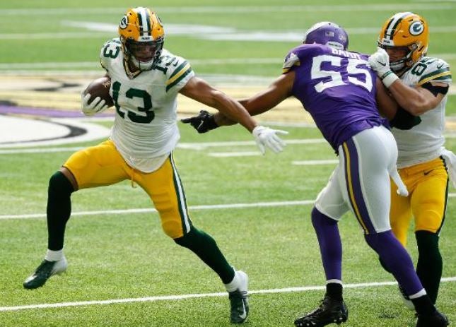 Acción en el Packers vs Vikings