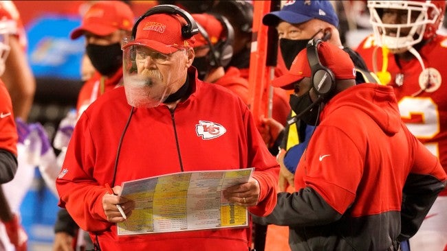 Andy Reid, durante el juego ante los Texans