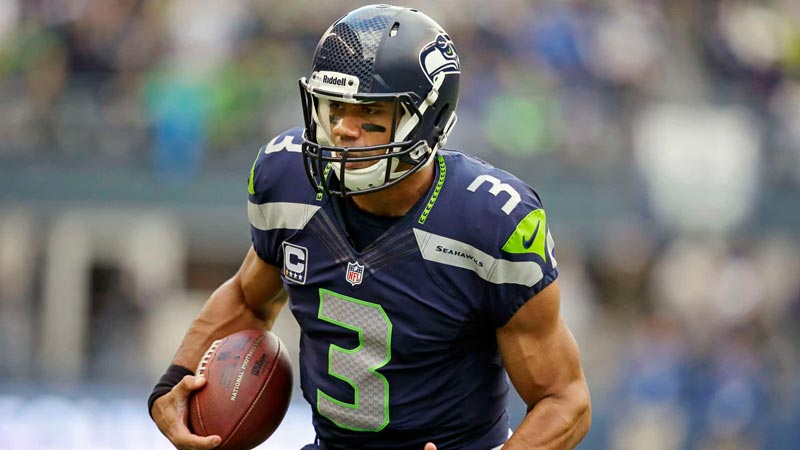 El quarterback de los Seahawks durante un partido