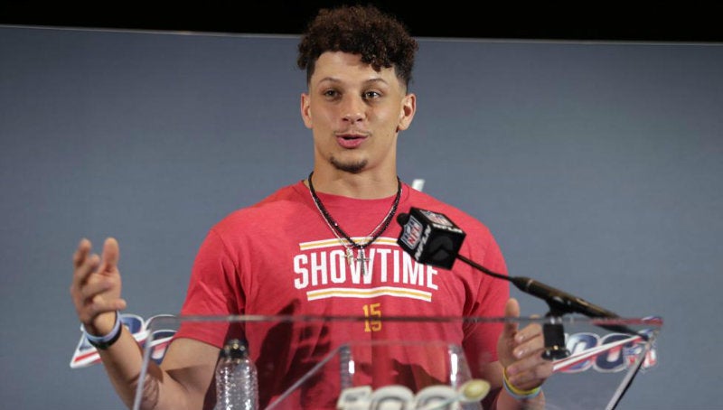 Mahomes en presentación