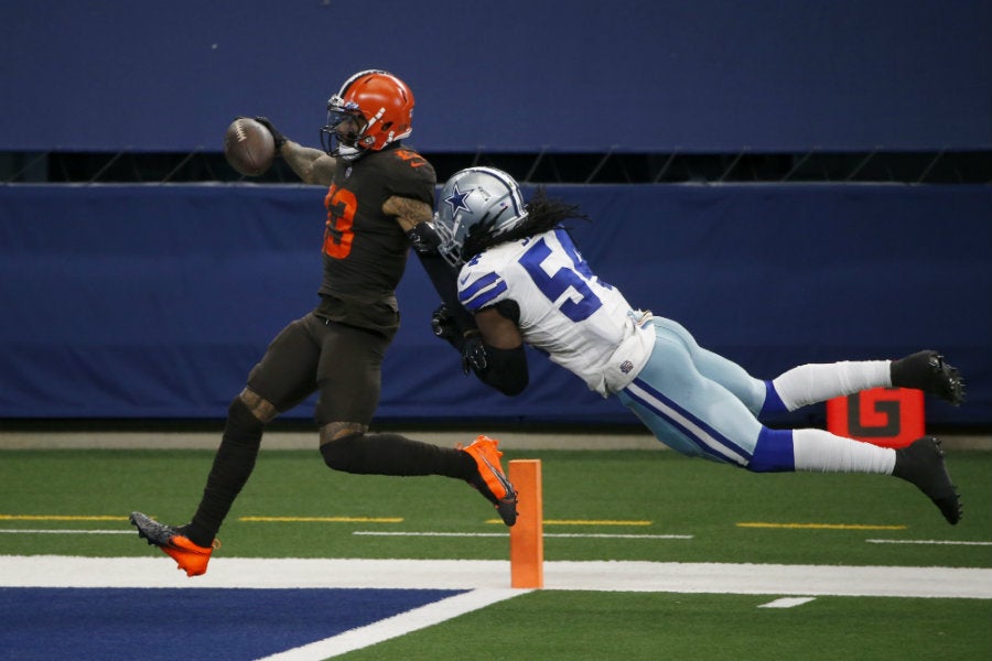 Odell Beckham Jr. llega a las diagonales para sentenciar el juego