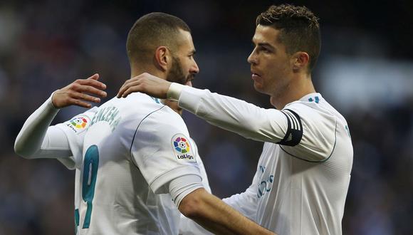 Benzema y CR7 en un juego del Real Madrid