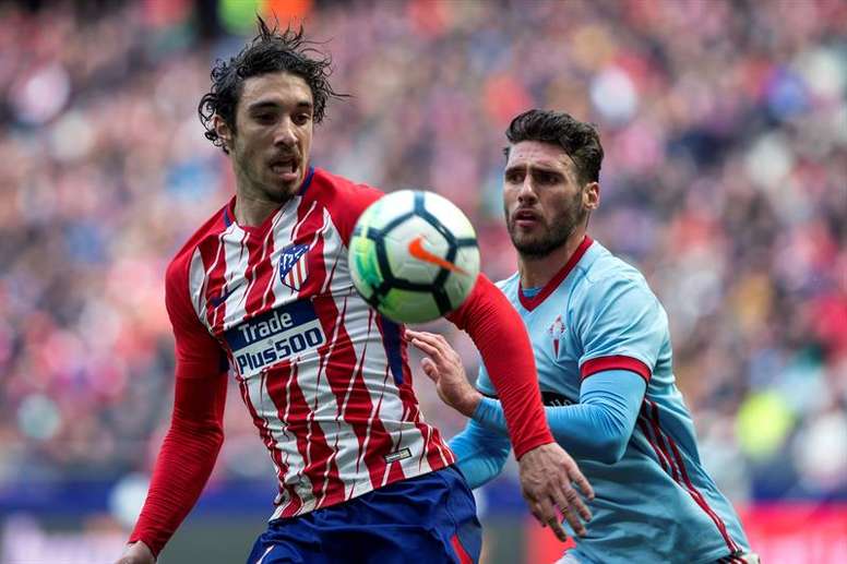 Vrsaljko en un partido con el Atlético de Madrid