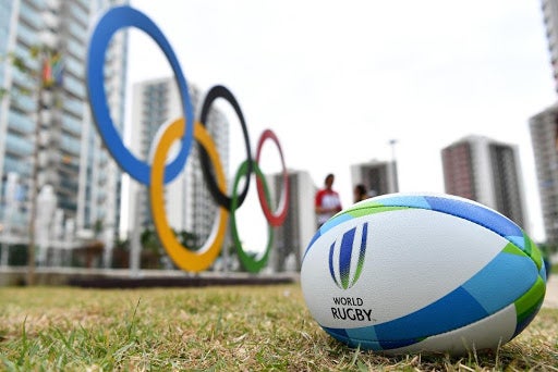 Balón de Rugby en sede de Juegos Olímpicos