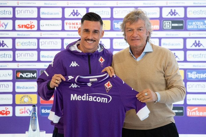 Callejón en su presentación con la Fiorentina