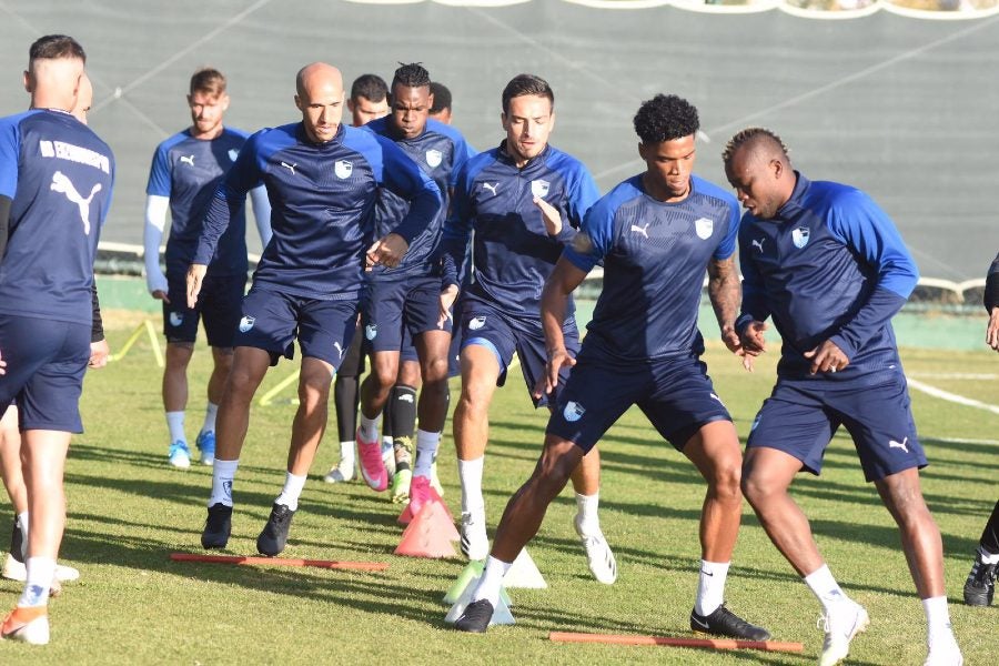 Jugadores del Erzurumspor duranre un entrenamiento