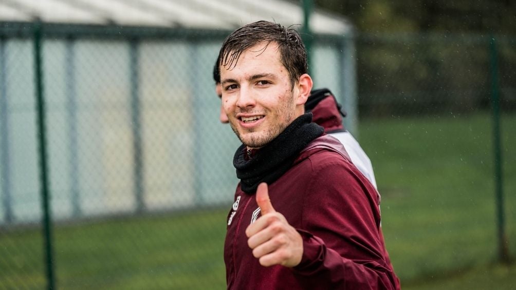 Pizzuto durante un entrenamiento 