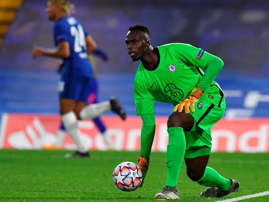 El guardameta senegalés en el partido contra Sevilla