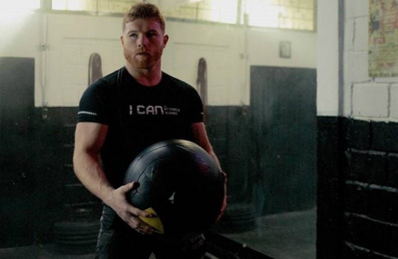 Canelo en entrenamiento