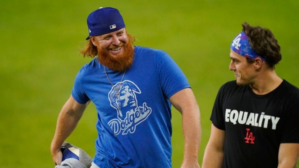 Justin Turner en el Juego 6 de la Serie Mundial 