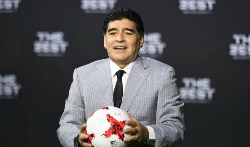 Diego Armando Maradona en el premio The Best