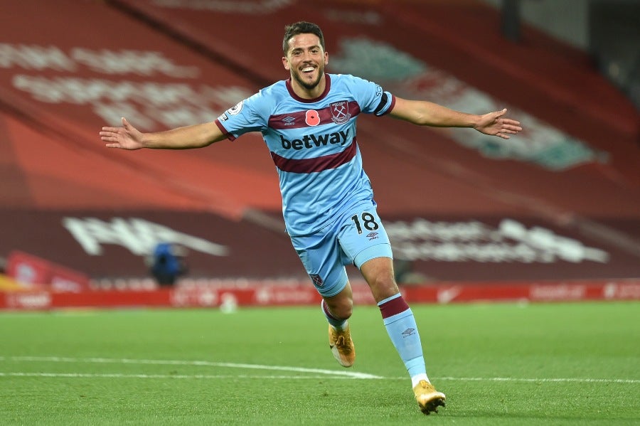 Pablo Fornals después de marcar el gol que ponía en ventaja al West Ham