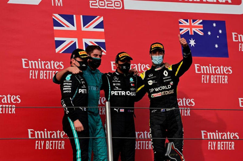 Mercedes en podium