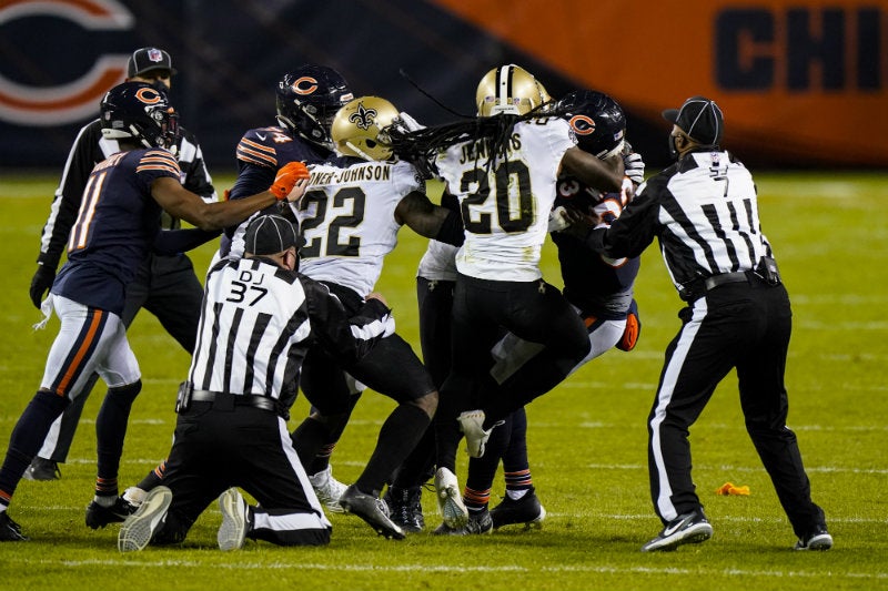 Javon Wims en partido de la NFL