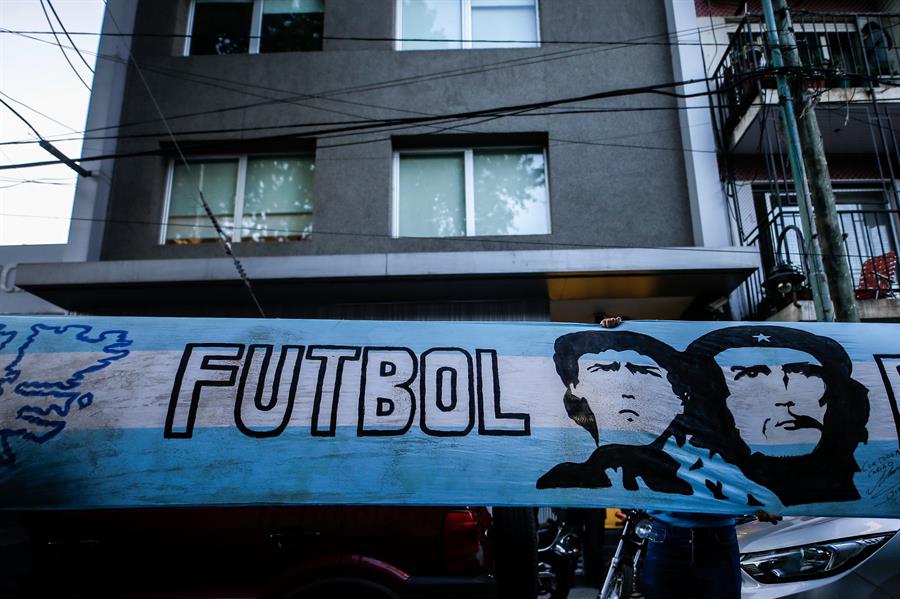 Apoyo a Diego Armando Maradona en las calles