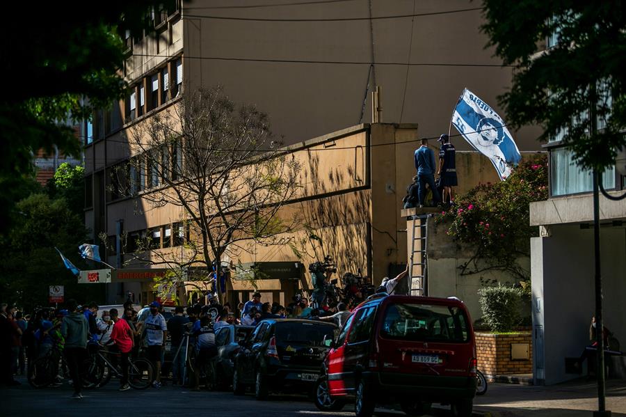 Apoyo a Diego Armando Maradona en las calles