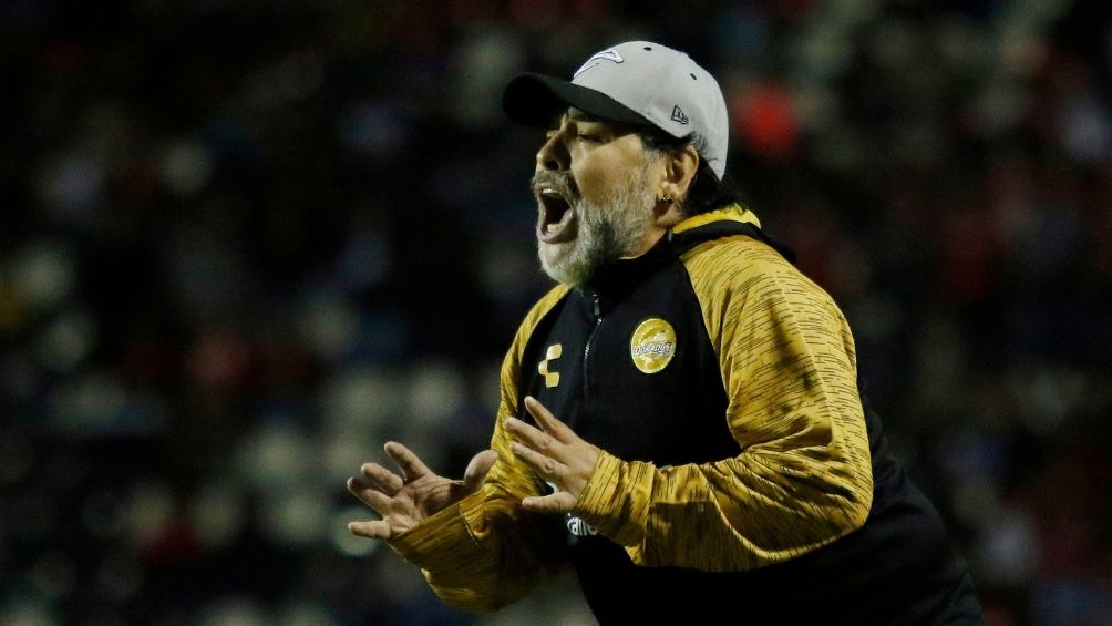 Diego Maradona en su paso con Dorados 