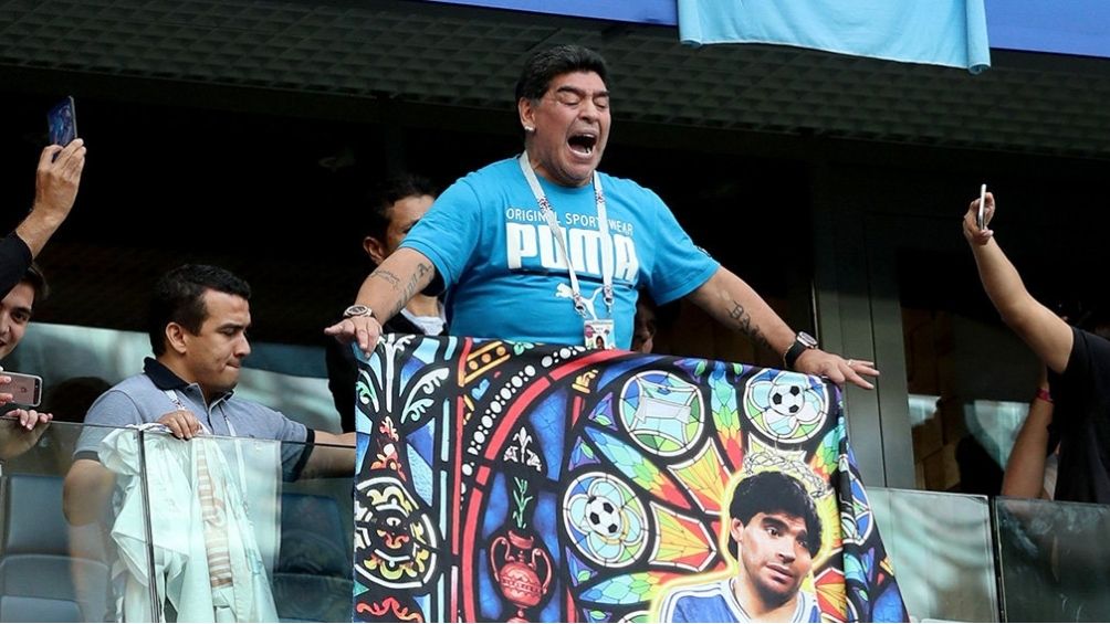 Maradona en el Mundial de Rusia 2018