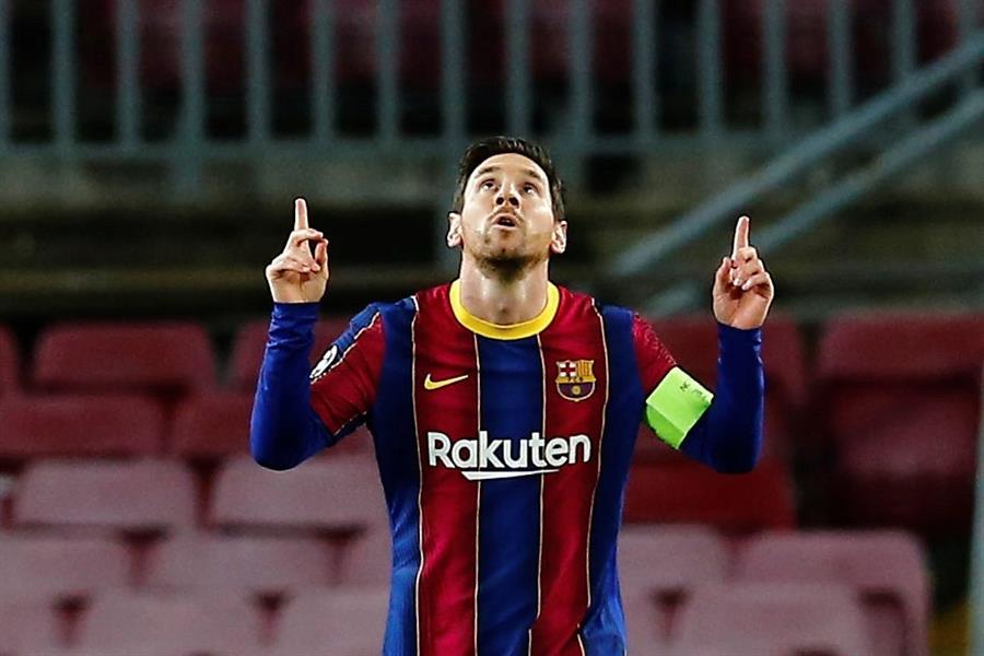 Lionel Messi celebrando su anotación