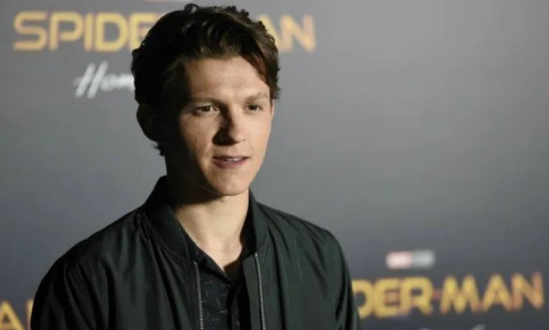 Tom Holland en premier de película Spider Man