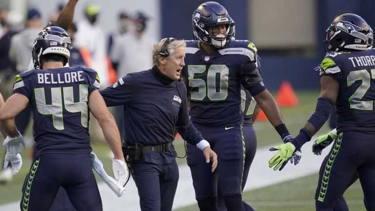 Pete Carroll, en un partido de Seattle 