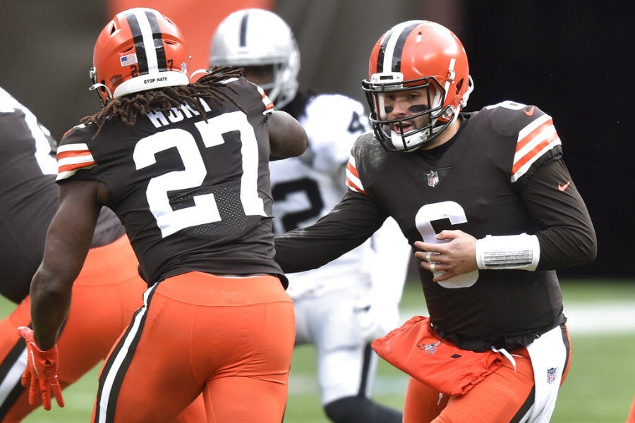 Mayfield en juego con los Browns