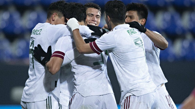 México en celebración de gol