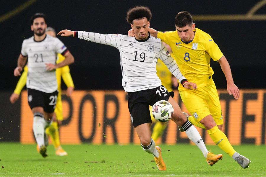 Sané en acción ante Ucrania