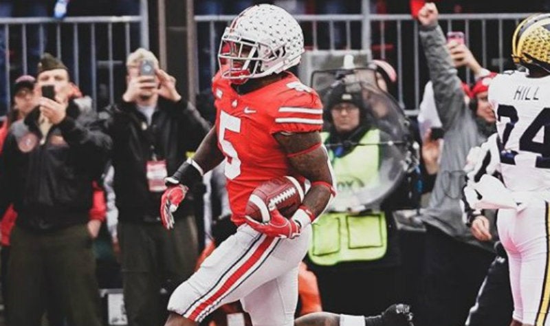 Mike Weber en su etapa de colegial con la Universidad de Michigan