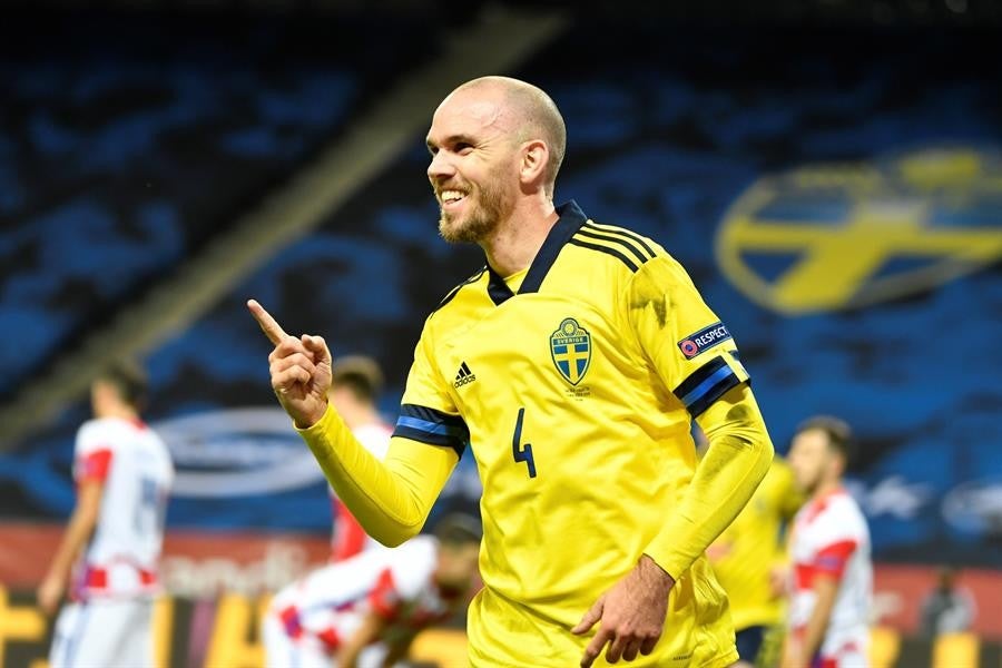 Marcus Danielson celebra gol ante Croacia