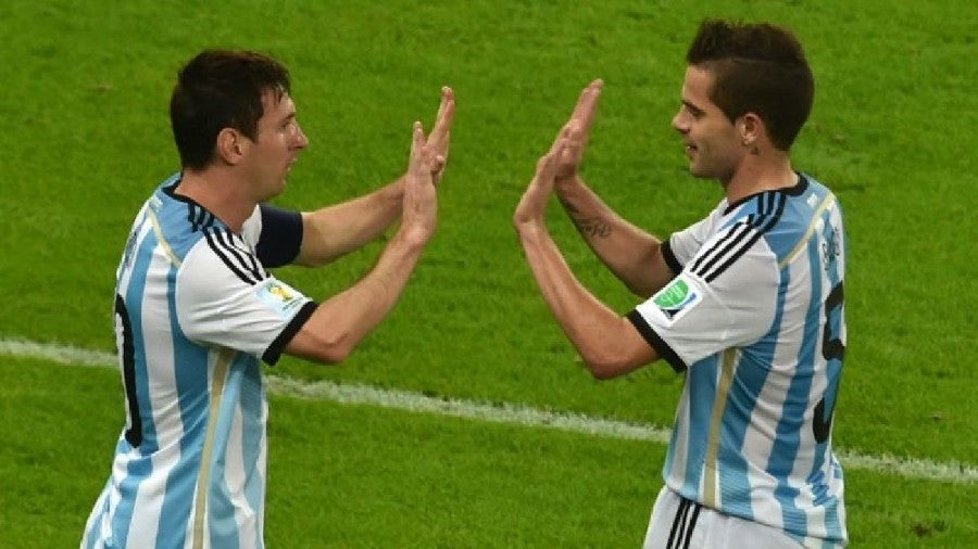 Messi y Gago en la Selección Argentina