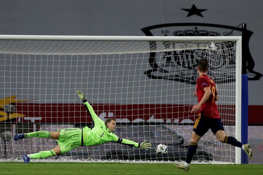 Ferran Torres marcó así el quinto gol de La Fueria Roja