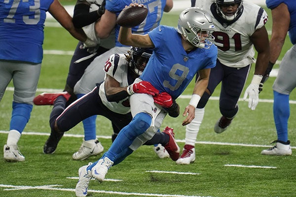 Justin Reid captura a Matthew Stafford