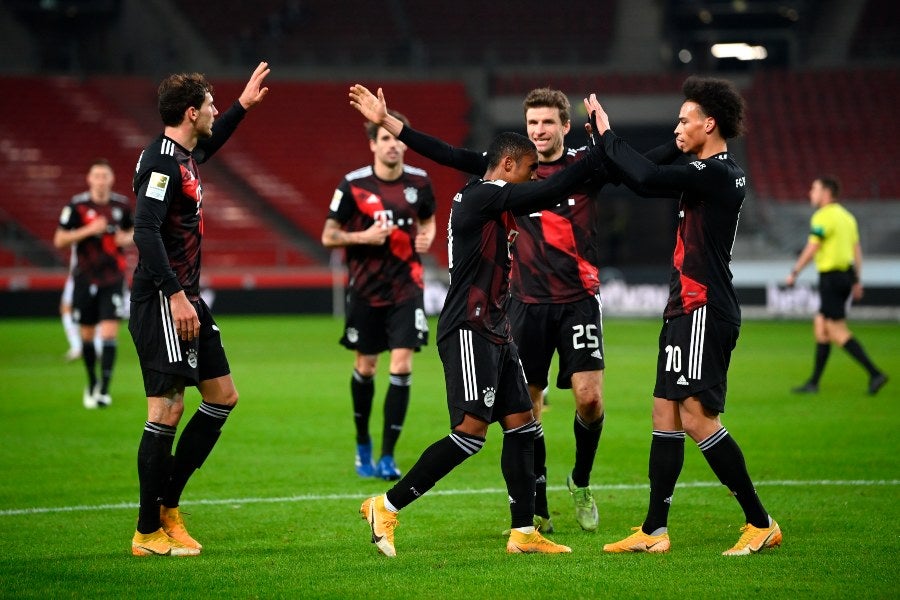 Jugadores del Bayern Munich festejando un gol conseguido