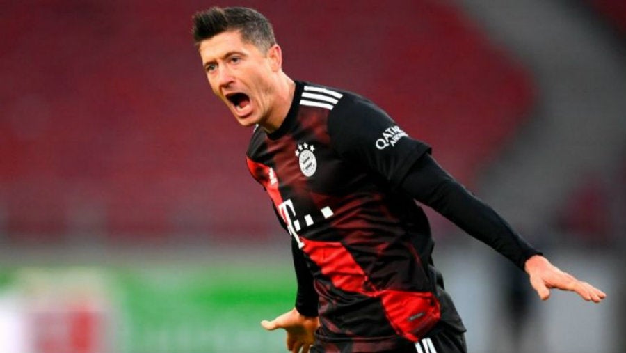 Lewandowski tras marcar ante el Stuttgart