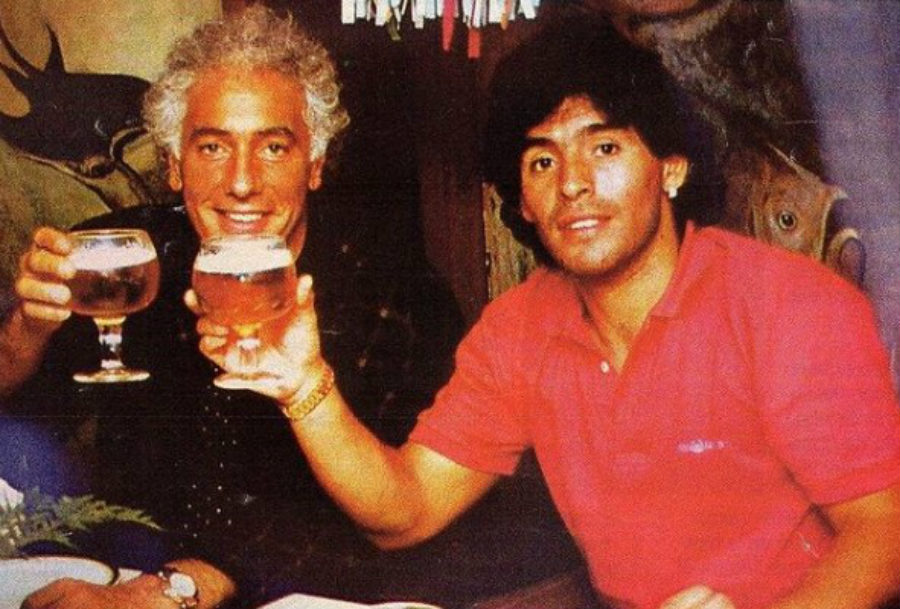 Guillermo Coppola y Diego Armando Maradona